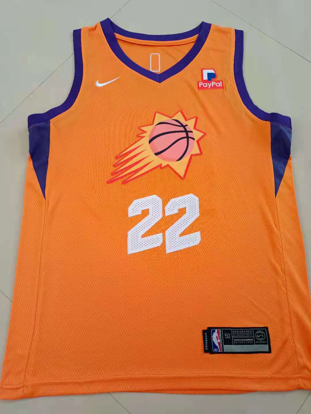 Men Phoenix Suns #22 Ayton Orange Game Nike 2021 NBA Jerseys